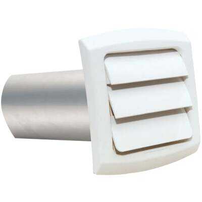 Dundas Jafine ProVent 4 In. White Louvered Dryer Vent Hood